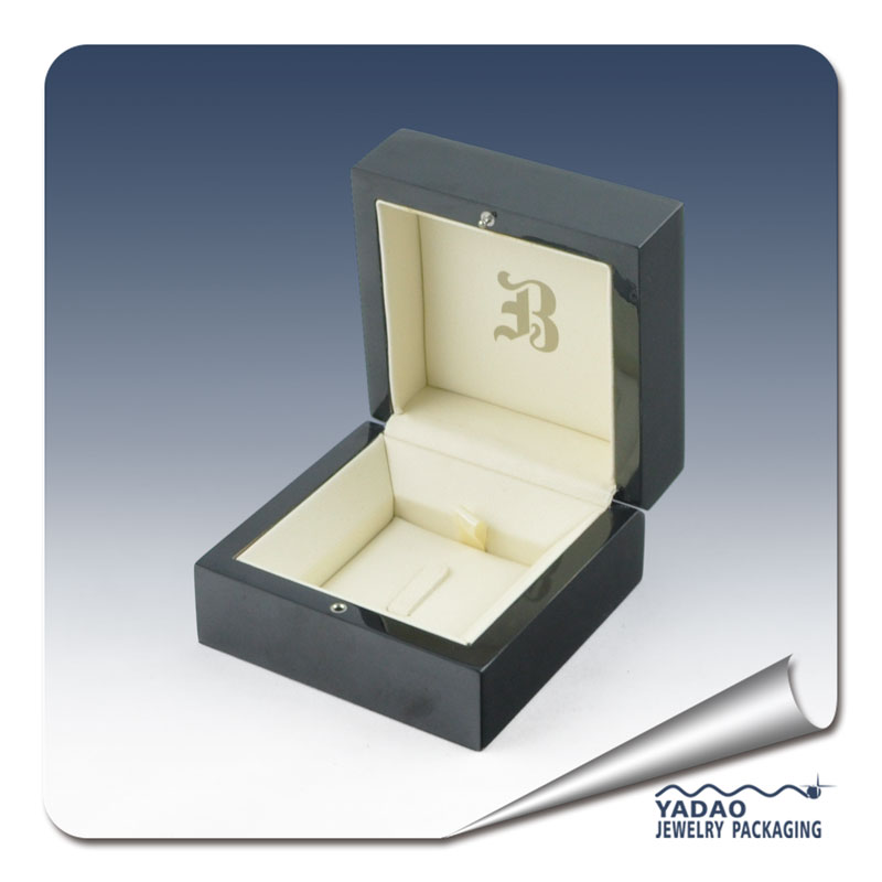 Laca high-end caixa de jóias de madeira para o anel de fabricação chinesa