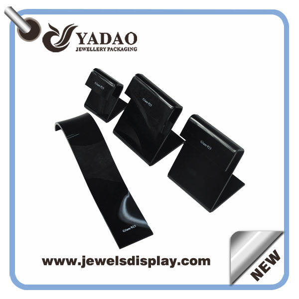 Alta qualidade venda quente brilhante display stand brinco preto acrílico têm tipo de cor fabricados na China