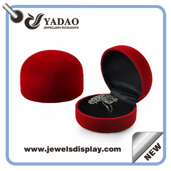 anello box multiplo di nozze gioielli scatola di velluto anello di fidanzamento personalizzato a forma di cuore stile di lusso di alta qualità con velluto di colore made in china