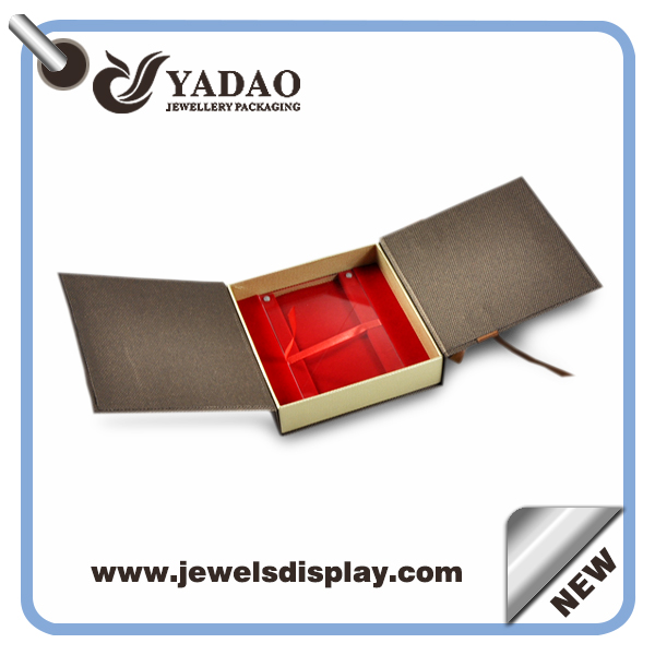 Горячая продажа Luxury Handmade на заказ логос Печатное издание Jewelry Box Оптовая