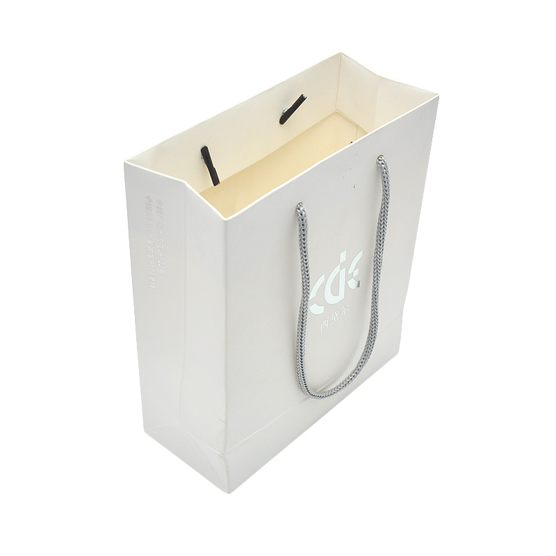 Hot sales Recyclable white color printing paper custom logo any size shopping bag