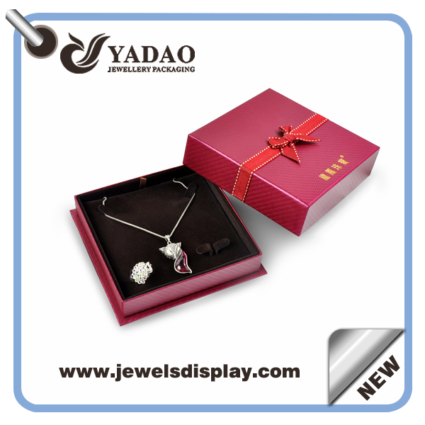 Bijoux emballage Box Belle haut de gamme papier Boîte à bijoux cadeau et custume logo dans le prix d'usine