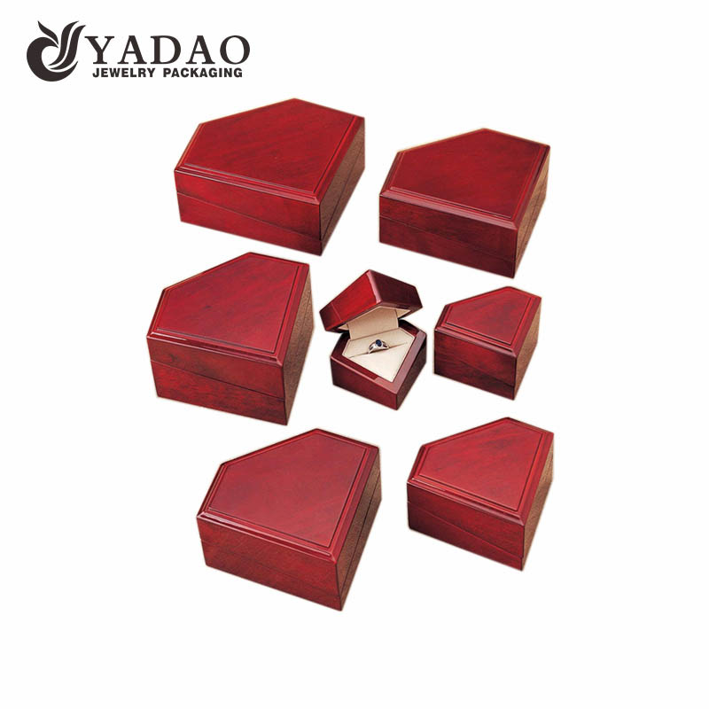 Boîte en bois glacée de boîte de paquet de bijoux, boîte en bois élégante pour la laque de bijoux de boîte en bois grossiste
