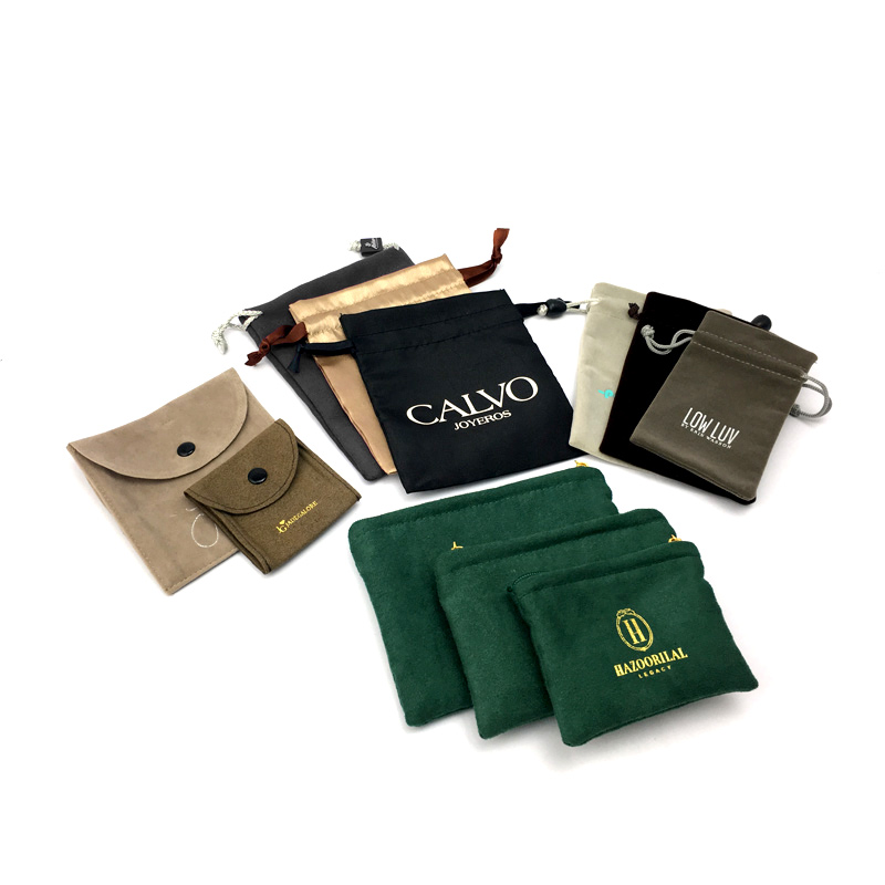 Faça seu Jewlry perfeito - personalizar OEM veludo couro bolsa pacote saco venda quente com impressão do logotipo grátis e amostra de reembolso de custos