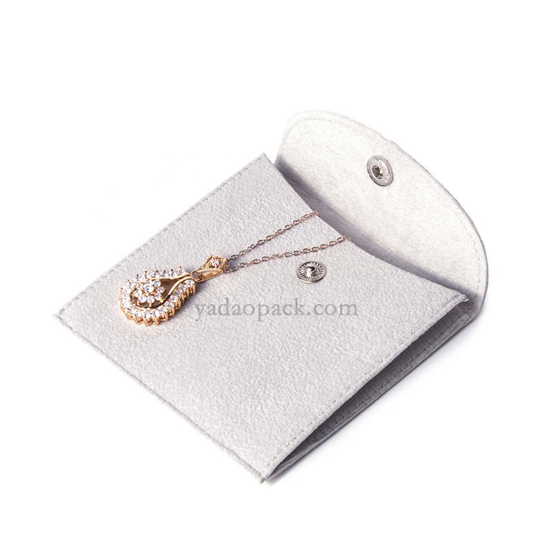 Weitere Farben personalisierte Logo Print Schmuck Beutel Snap Button Taschen Benutzerdefinierte Ohrringe Verpackung Beutel Brosche Ring Geschenk Taschen Stil