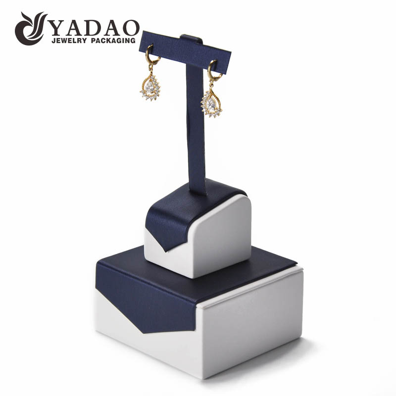 New design---Leatherette earring display stand with T-bar suitable for stud and long earring.