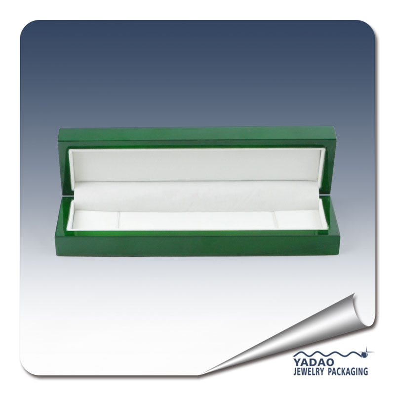 Νέα σχεδίαση χαριτωμένο κουτί πράσινο συσκευασίας από ξύλο για το βραχιόλι / κολιέ / ρολόι κουτί δώρου high-end customd