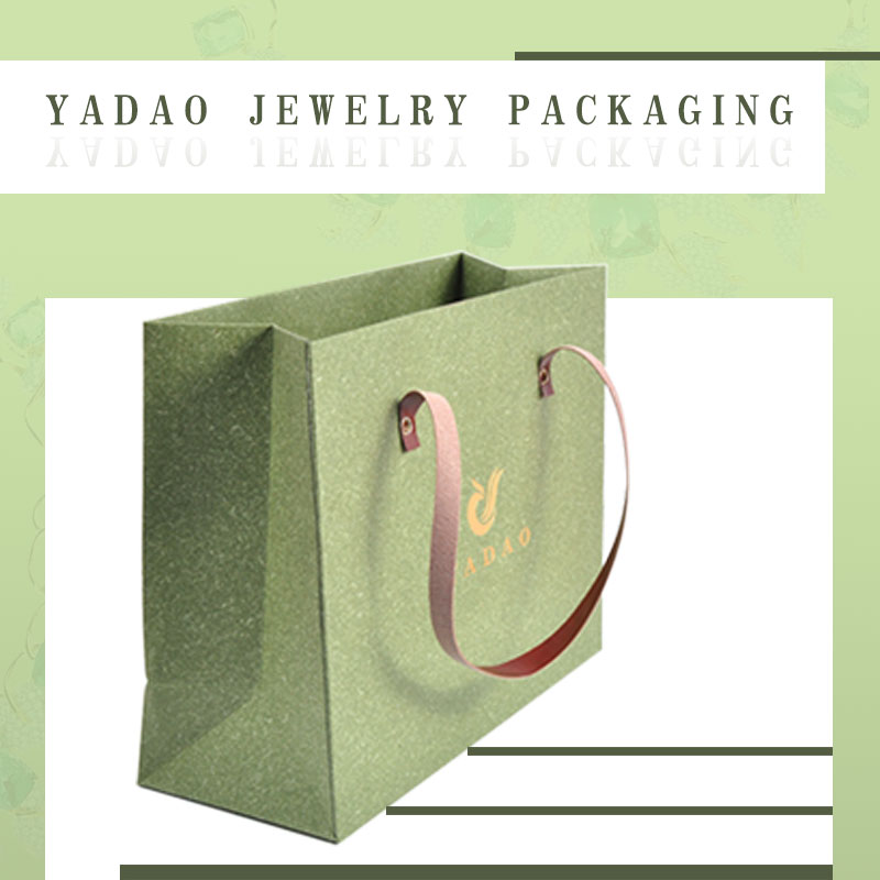 New year design fancy paper natural color packaging shopping bag