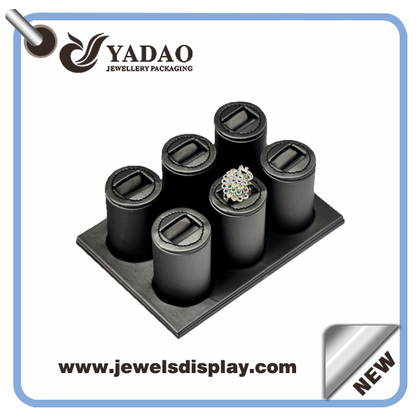 Exibição de jóias anel de couro sintético PU para joalheria justo ou jóias China Fornecedor