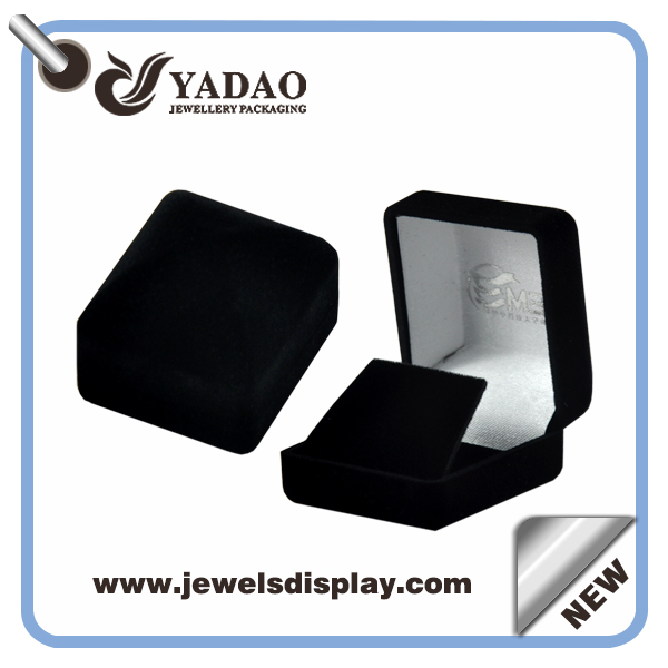 Διαφημιστικά μικρό χαριτωμένο μαύρο βελούδο κουτιά σκουλαρίκι, σκουλαρίκι κοσμήματα περιπτώσεις, μπαούλα αποθήκευσης σκουλαρίκι για κοσμηματοπωλείο και βιτρίνες