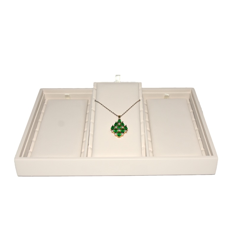 Pu Leather Cover Stackable Pendant Display Display Tray Jewelry Showcase κρεμαστό κόσμημα