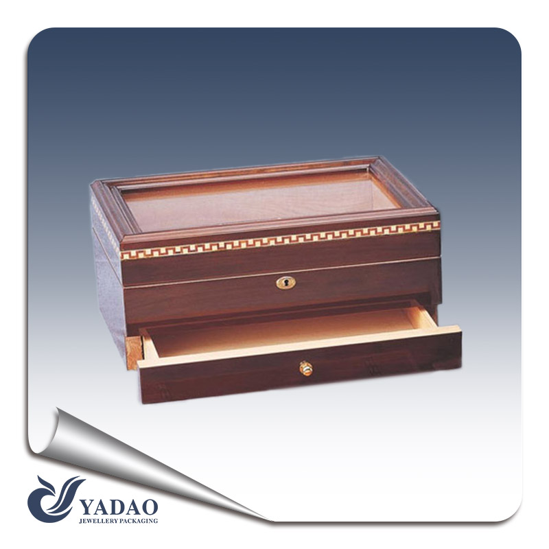 Lib speciale con legno laccato gioielli telaio striscia con cassetto per il confezionamento ciondolo anello