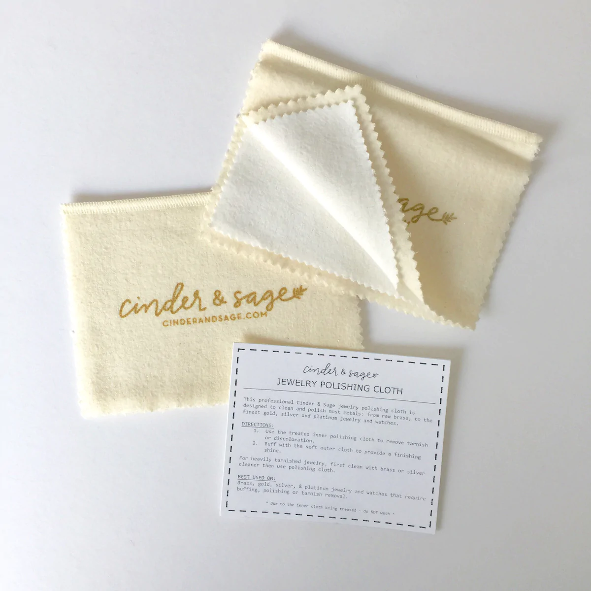 Suede jewelry silver gold polishing cleaning cloth foldable custom size design