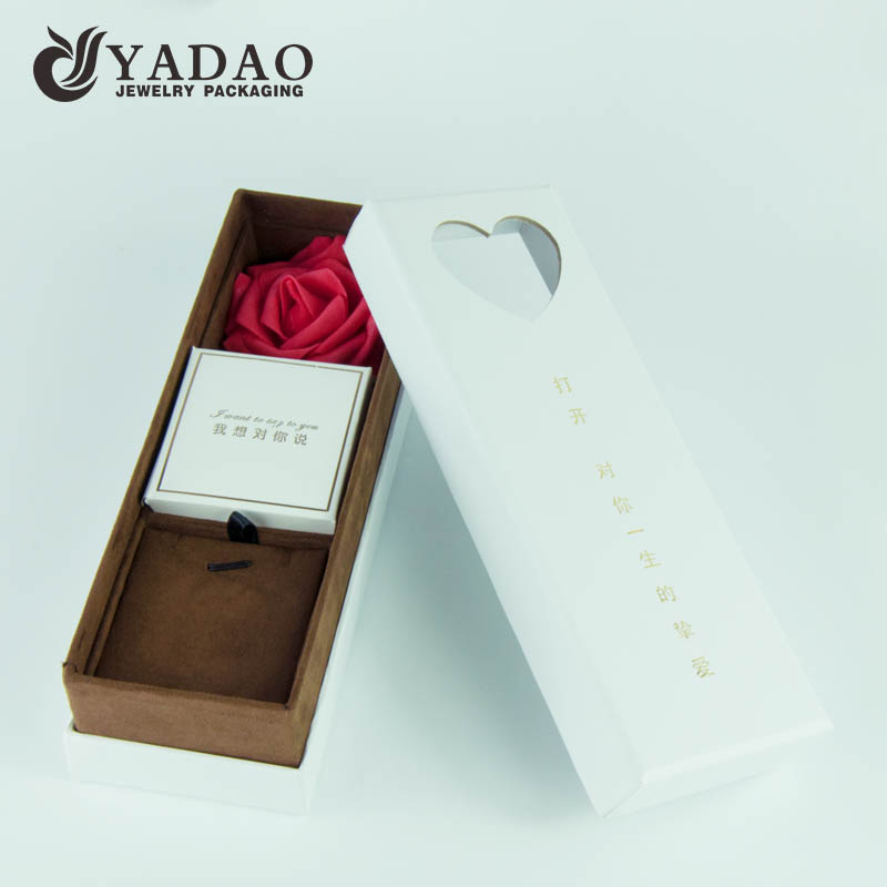 Valentine jewelry gift box rose gift box for beloved ones handmade in Chinese with favorable price and customized service.