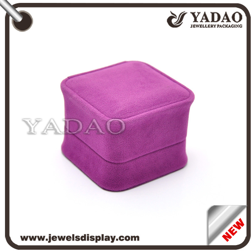 Wholesale charming custom color and size jewelry velvet box for packaging and display in jewelry shop