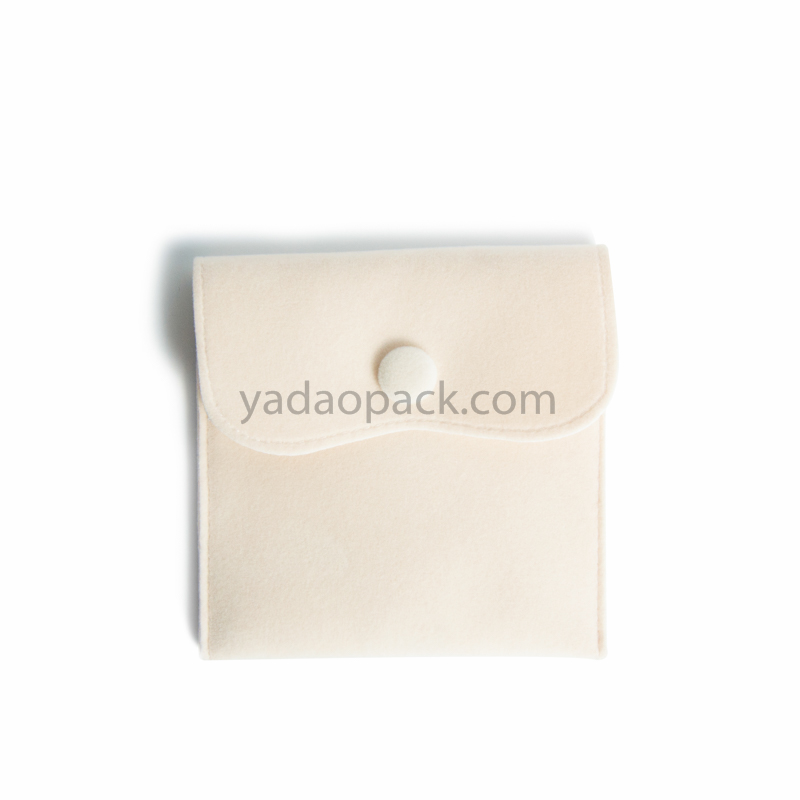 Yadao Custom Logo Stylish Envelope Velvet Packaging Jewelry Pouch Bag Pink Suede Microfiber Jewelry Pouches