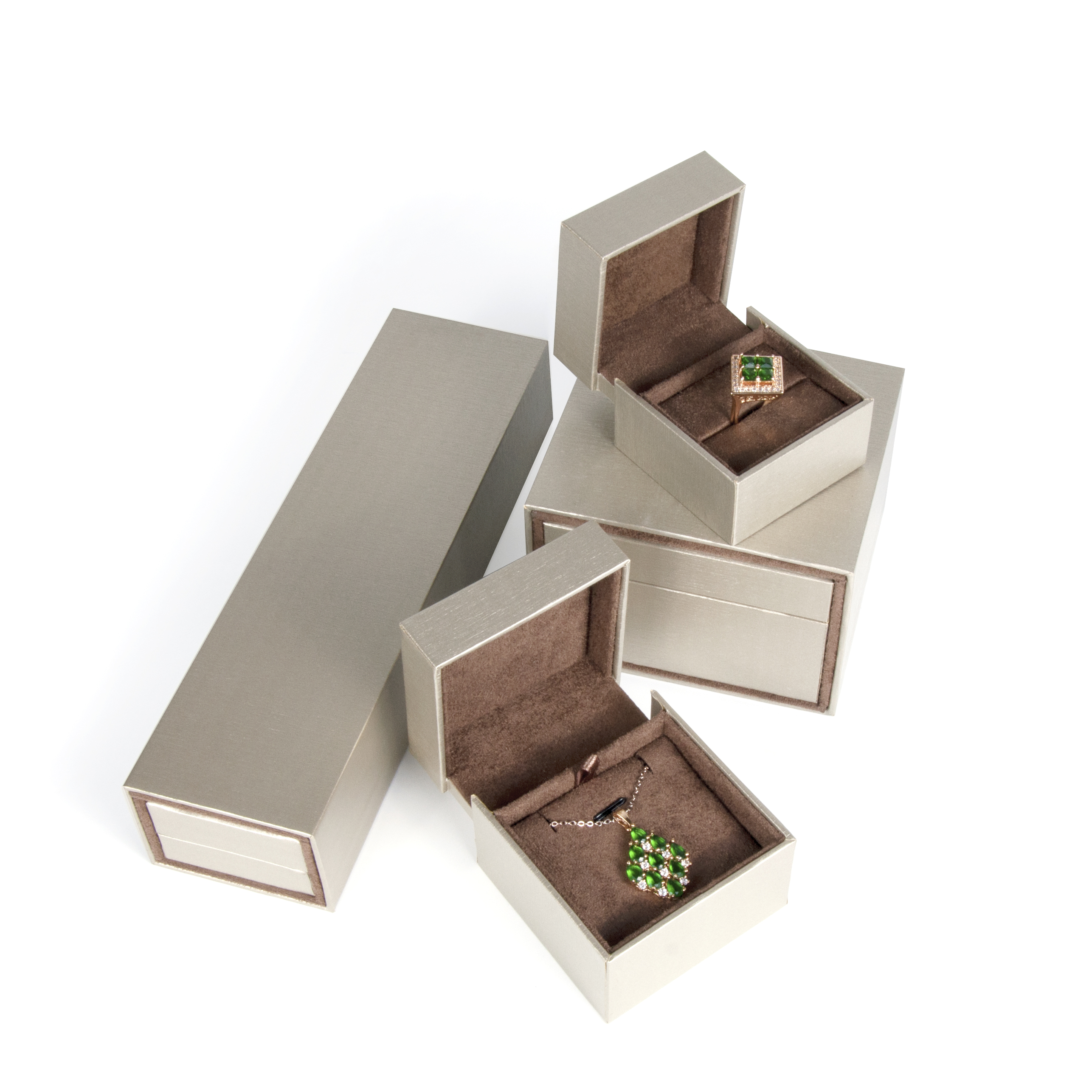 Contenitore di gioielli cachi personalizzato cerniera scatola di gioielli personalizzati Yadao