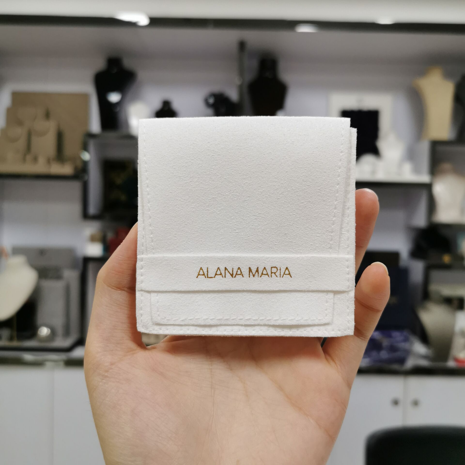 Yadao Personalizza la patta della piccola tasca per gioielli in microfibra