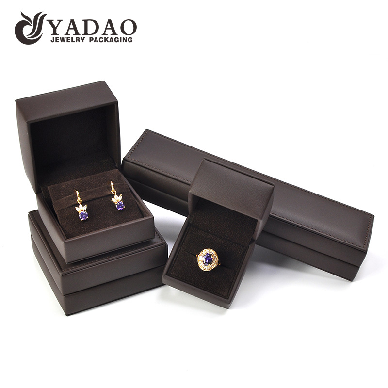 Yadao de alta qualidade na moda estilo moderno pu capa de couro conjunto de caixa de jóias