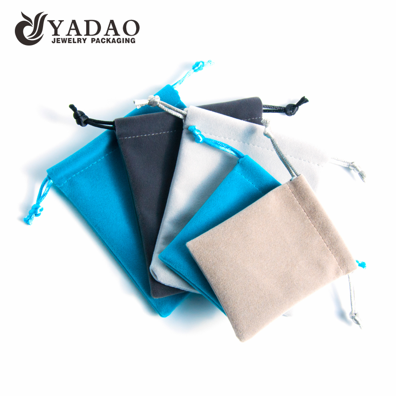 Yadao Manufacture Drawstring Velvet Color Material Custom Jewelry Pouch
