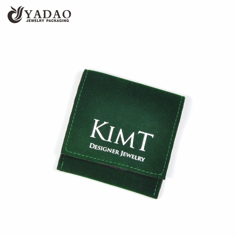 Yadao Fabricación Microfibra Verde Bolsa de joyería de palo personalizado