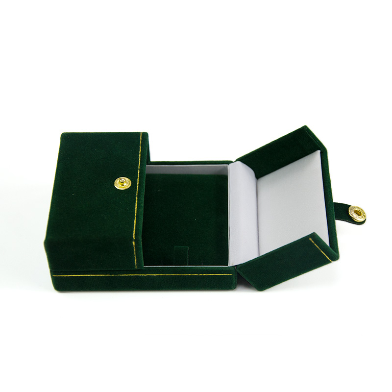 Yadao Manufacture Velvet Cover Double Door Plastic Jewelry Ring Pendant Set Box