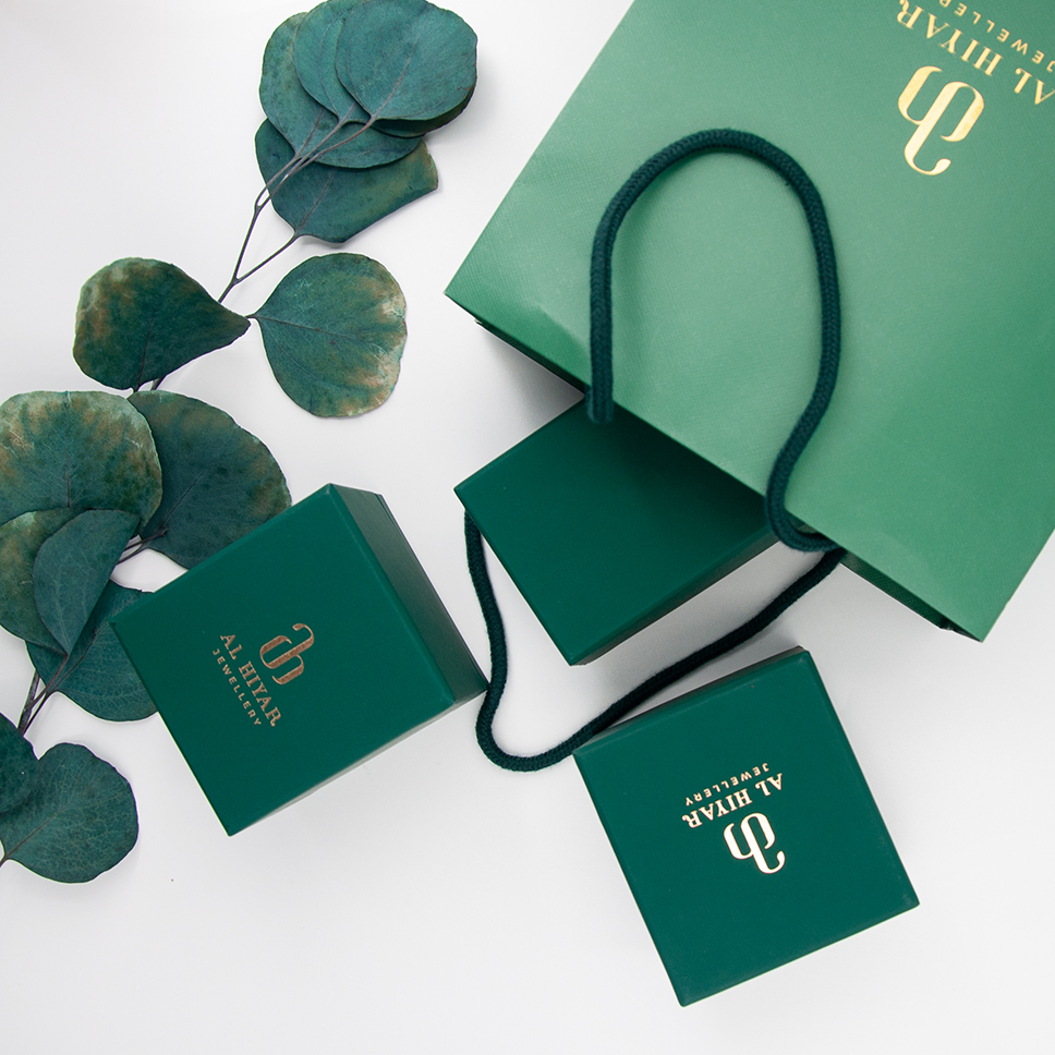 Yadao Luxury Snap Packaging Box Šperky Balení Box Xmas Gift Box v zelené barvě s uzavřením knoflíku