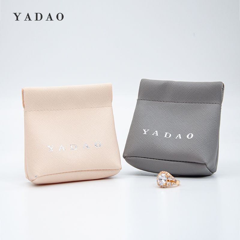 Yadao new arrivals jewelry packaging pouch pu leather pouch with magnet closure