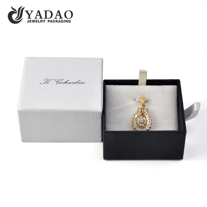 Caixa de papel do pendente da caixa da gaveta da caixa de jóias de papel de Yadao com logotipo personalizado