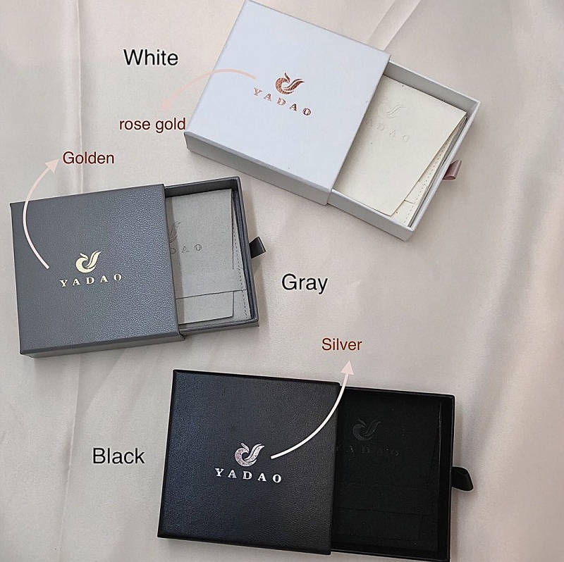 Yadao Wholesales Cassetto della carta per cassetti Jewelry Packaging Box con sacchetto e cuscinetto all'interno