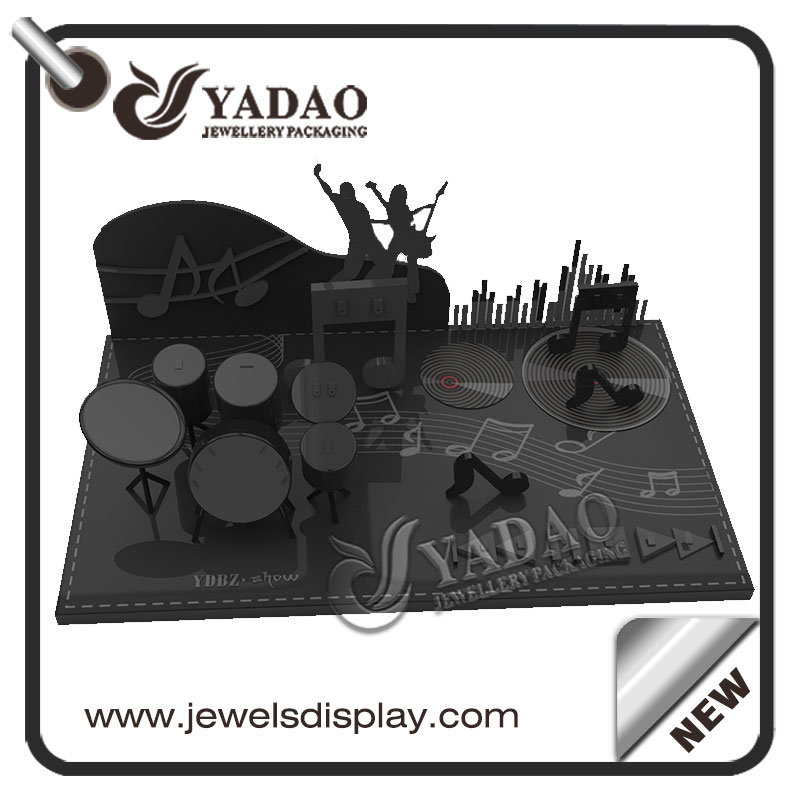 écran noir acrylique de bijoux, vitrine de bijoux acrylique, acrylique corps bijoux piercing fournisseur de présentoir