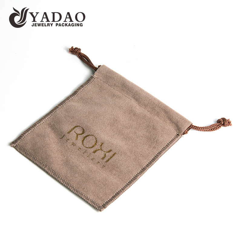 easy-to-carry soft nice stitching gentle protable suede/velvet/linen jewelry pouch/gift pouch popular in Europe and America