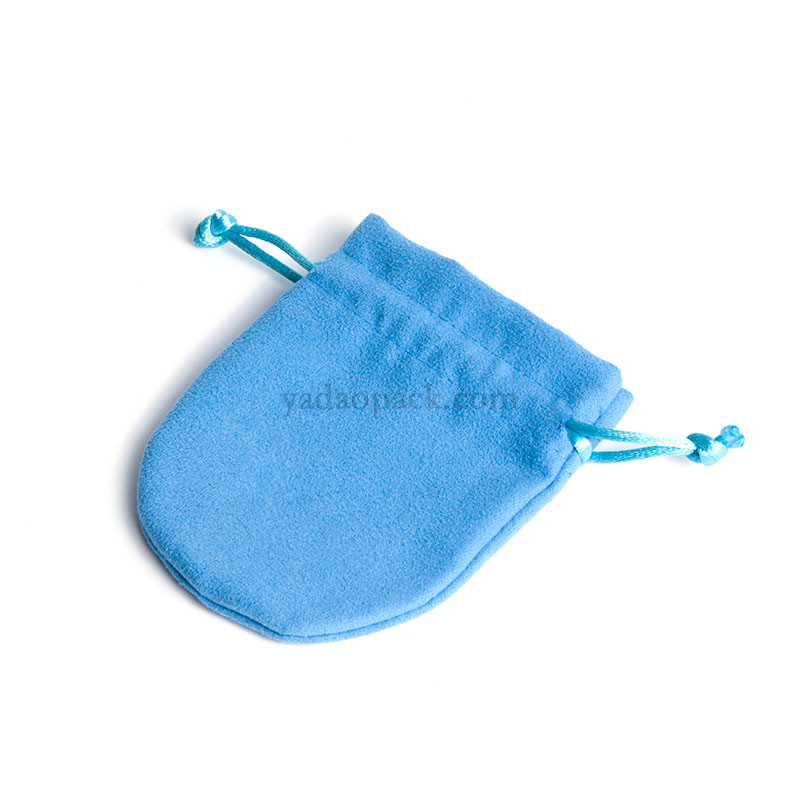 Bolsa de joyería de elvete Bolso de bolsillo con cordón azul rosa verde Pequeña bolsa de regalo para la muestra cosmética Lápices labiales Pendientes Pendientes Collar