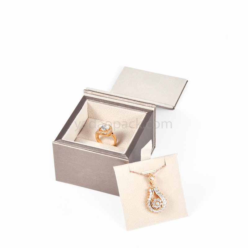 flap magnet lid wooden box ring pendant pad jewelry packaging box wood ring box هدية مربع