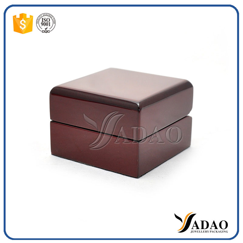 глянцевая деревянная коробка с высоким качеством для ювелирной упаковки из Китая