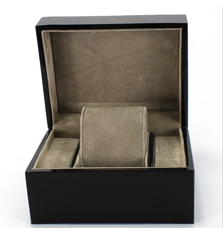 glossy lacquer wooden watch box cushion insert watch display box customize pantone code color finish