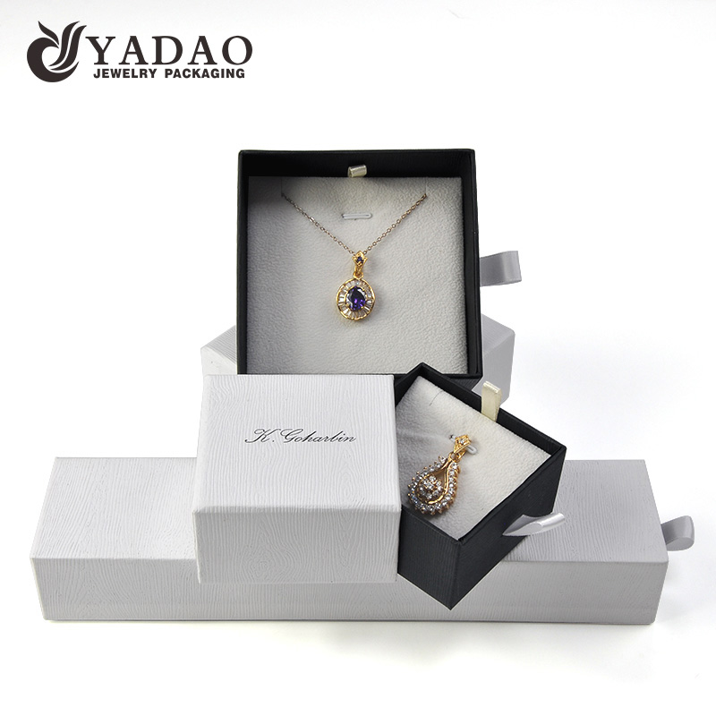 Yadao hot sale drawer box paper packaging box with custom velvet inside