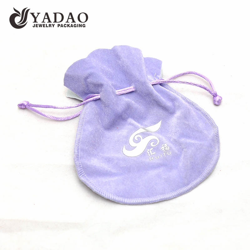 high-end handmade best moq wholesale thick good quality velvet material stitching jewelry pouch