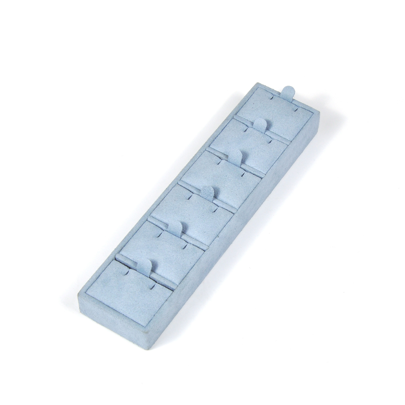 Azul claro nuevo diseño de microfibra Pendiente Pendiente pequeña bandeja para joyería Showcase