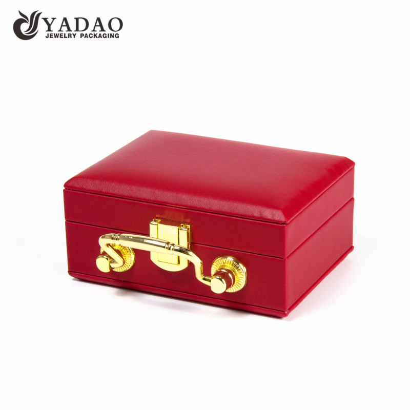 a caixa ajustada lockable da jóia do organizador da jóia do leatherette personaliza com o logotipo impresso