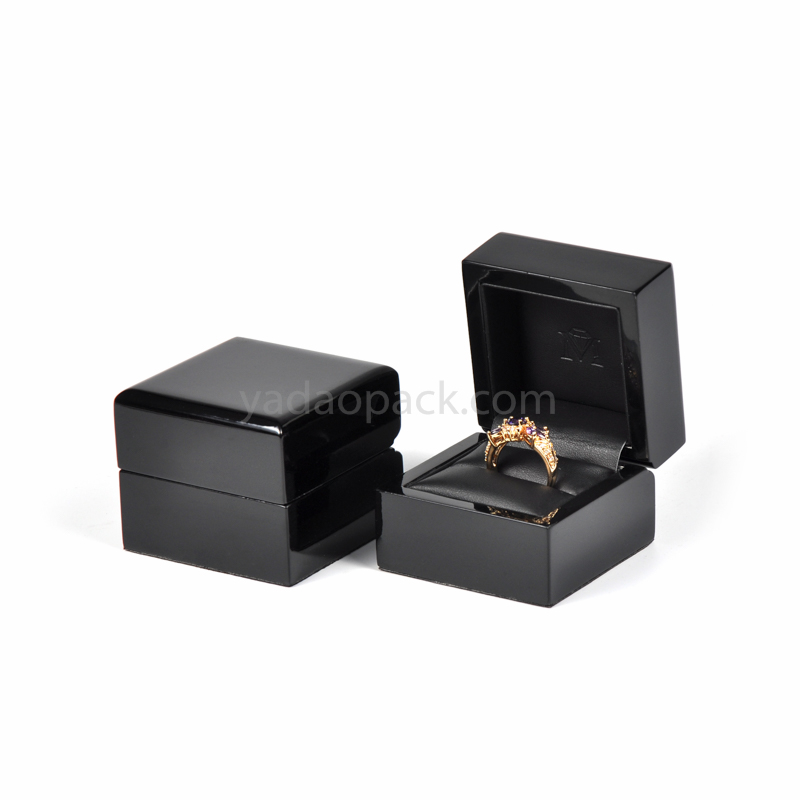luxury ring box earring box wood box with caustom insert