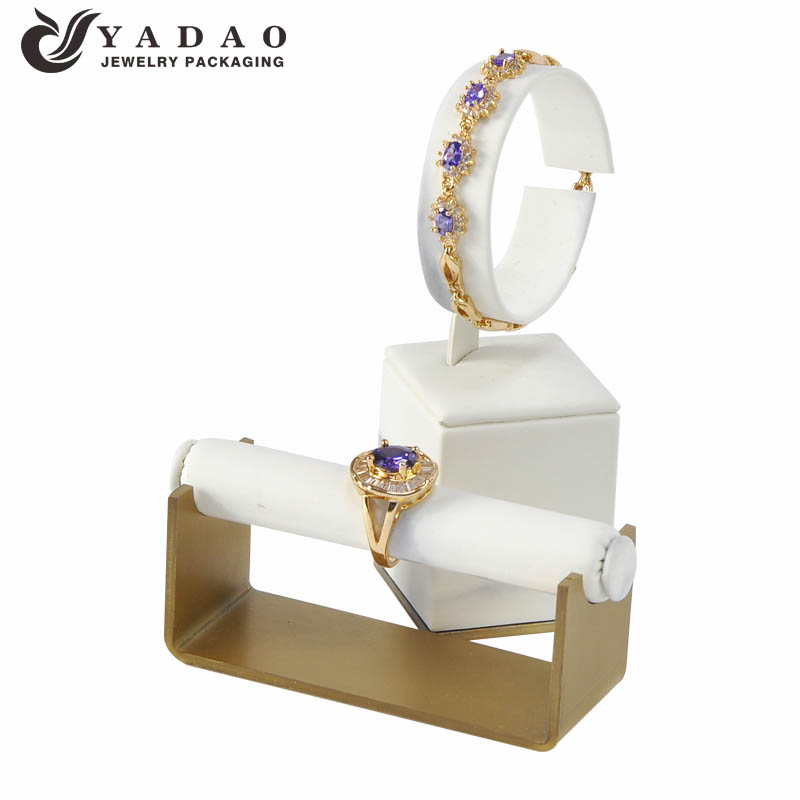 marbre texture cuir blanc de luxe bracelet bracelet bracelet d'affichage de bijoux