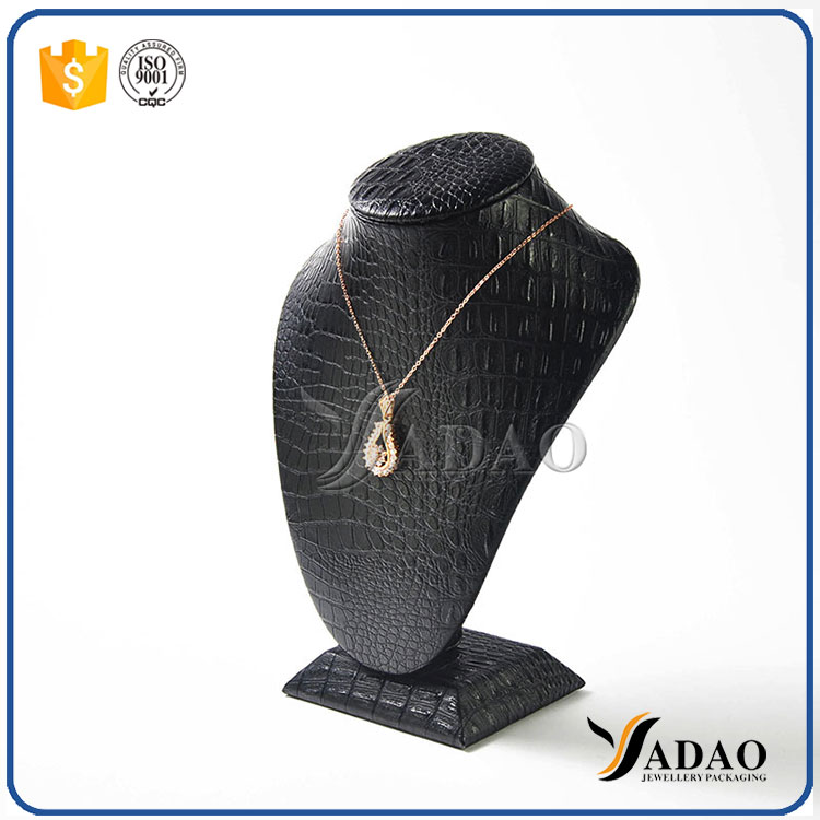 normální zakázkové MOQ velkoobchodní speciální textury pu koženka mdf náhrdelník poprsí pro náhrdelník / přívěsek