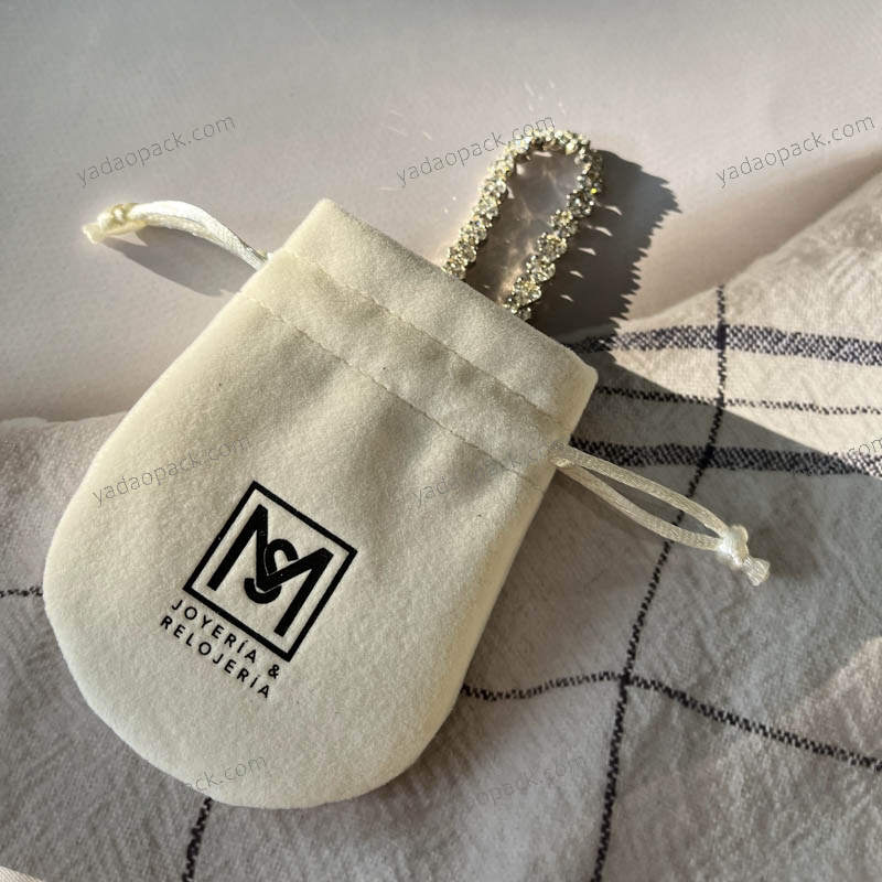 Řetězec vak sametový váček pytel šperky balení sáček dárková taška hedvábný tisk logo