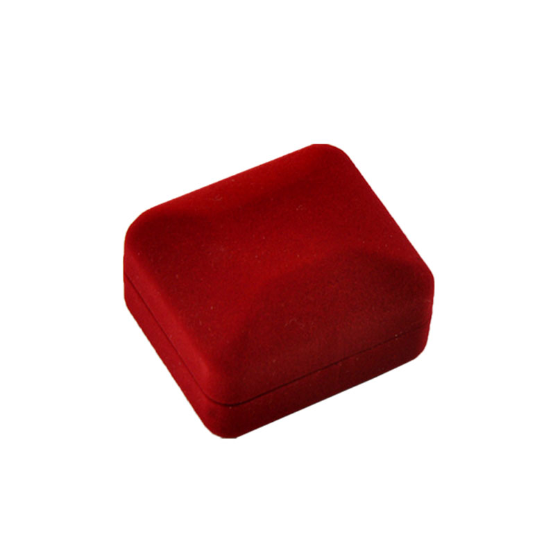 caixa vermelha da jóia flocando de veludo para o anel
