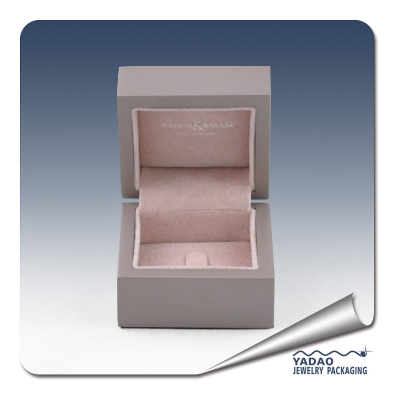 luxo atacado lacado caixa de jóias de madeira-de-rosa para a exibição e armazenamento de anel