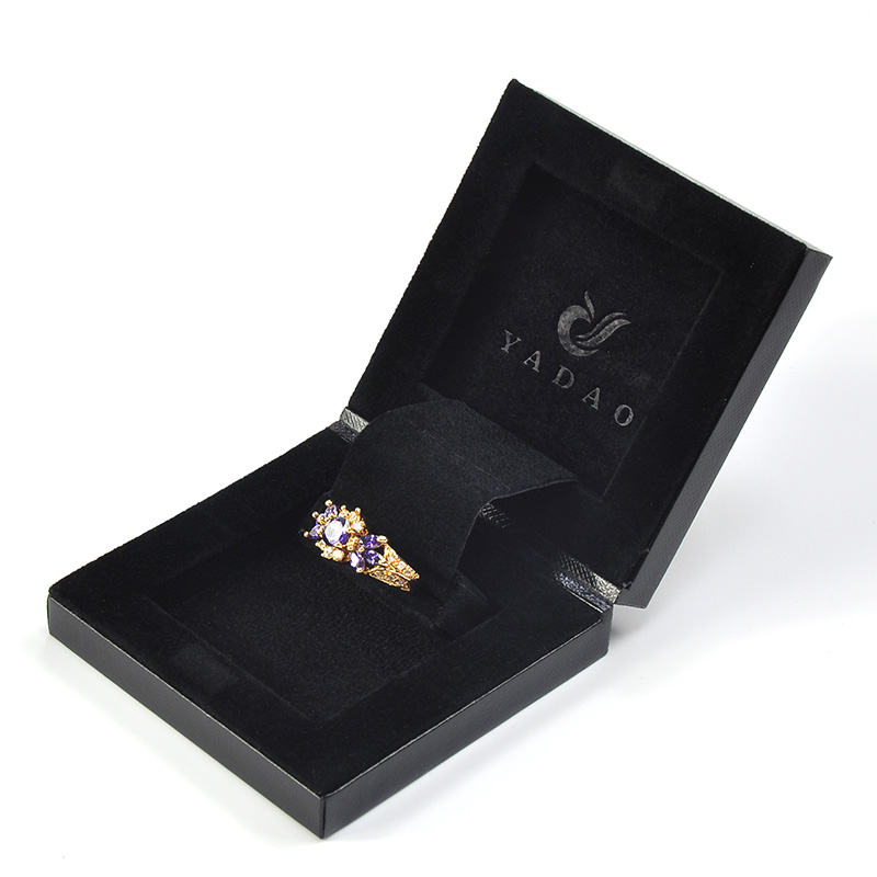 yadao high end ring gift box black jewelry packaging box