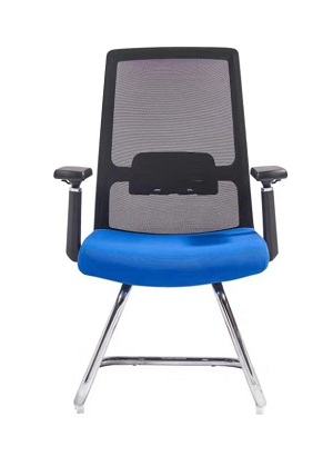 Newcity 1512C Stable Visitor Chair In Meeting Room High Quality Visitor Mesh Chair Mid Back Ergonomic Bow Shaped Foot Office Chair Mesh Fabric Visitor Chair With Fixed Base Foshan China