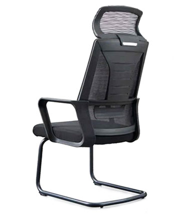 Newcity 1537D-1 Manufacturer Commercial Furniture High Back Mesh Chair With Headrest Visitor Chair Metal Paint Frame Meeting Room Mesh Chair Staff Visitor Chair Chinese Foshan