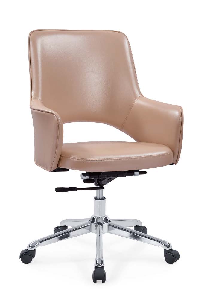 Newcity 308-1 Современная высококачественная офисная мебель, гостиничный стул, новый дизайн, офисный стул из полиуретана, модный китайский поставщик Фошань со средней спинкой